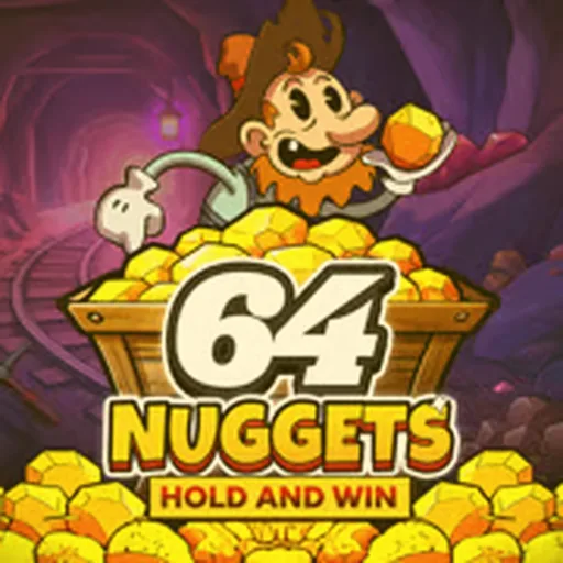 64 Nuggets pokie cover by Booming Games