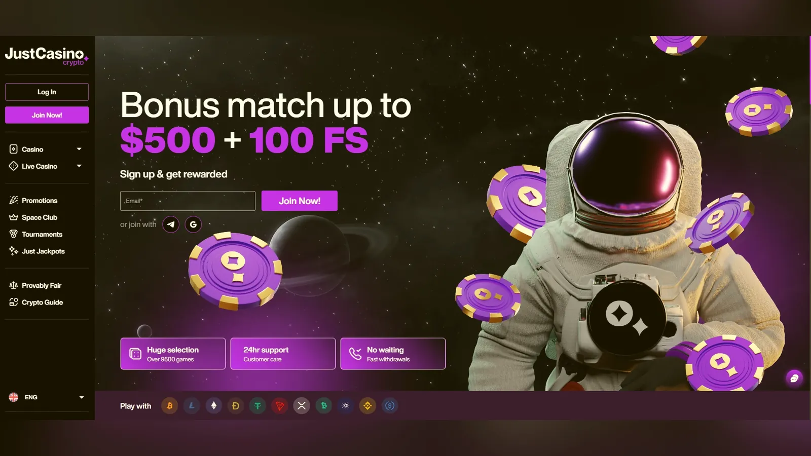 JustCasino no-deposit bonus — what's real, what's hype